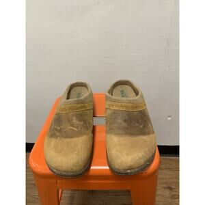 Stegmann Suede Leather Brown Clogs Mens Size 11.5 Slip On Austria